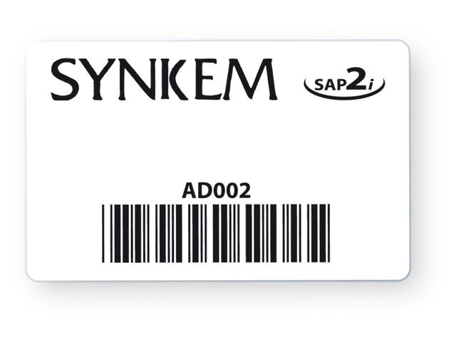 75/100th Black PVC Customized Access Badge