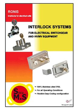 RONIS - INTERLOCKS SYSTEMS FOR ELECTRICAL SWITCHGEAR AND HM/MV EQUIPMENT