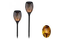 Set of 2 Solar Bollard Lamps