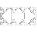 Aluminium profile 80x160 10mm slot