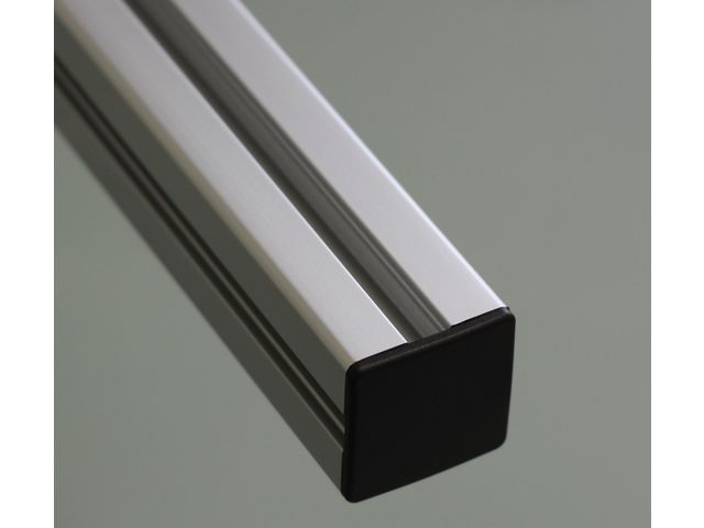 End Cap 50x50 10 mm slot profile - Black