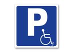 Picto for parking for disabled signpost