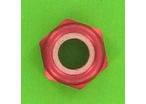 Nuts : Self-Locking Nuts - Nylstop Self-Locking Hex Nut - Aluminium - Blister pack of 5 Nuts, Nylstop Dural 2030 OA, Red