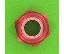 Nuts : Self-Locking Nuts - Nylstop Self-Locking Hex Nut - Aluminium - Blister pack of 5 Nuts, Nylstop Dural 2030 OA, Red