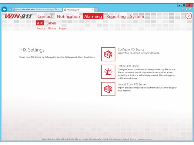 Alarme notification software : WIN-911
