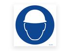 Picto of mandatory head protection signpost