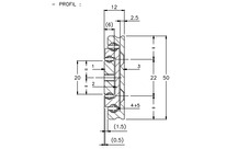 Slide total extention Stainless ST448