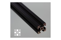 Aluminium Profile 6mm Slot 20x20 Black Anodized