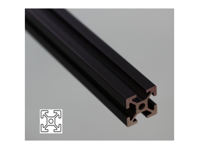 Aluminium Profile 6mm Slot 20x20 Black Anodized