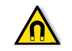 Significant magnetic field danger sign with picture