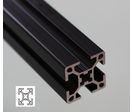 Aluminium profile 30x30 four 8mm slots black anodised