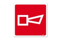 Audible warning picto fire-fighting sign