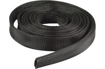 Braided sleeves diameter 18/28 mm reel 50 m black