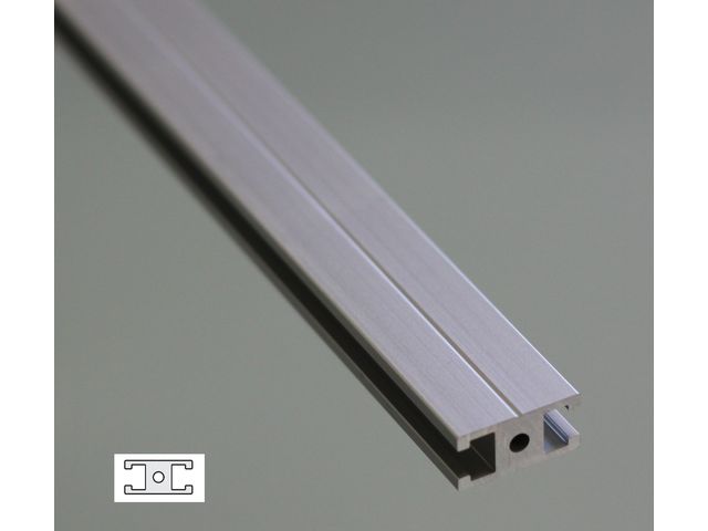 Flat Aluminium Profile 6mm Slot 20x10