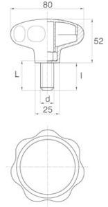 Star handweel BPF 800 L (male) - Bolting