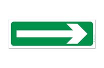 Long arrow evacuation sign