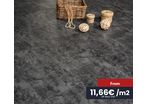 Vinyl Flooring Tiles With Click System For High Traffic Areas - Black Slate Look (=2.05 sqm / 22.03 sqf)