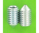 Hex Socket Screws : Hex Socket Headless - Cone Point - Hex Socket Headless, Cone Point, White Zinc 14.9 Steel, DIN 914