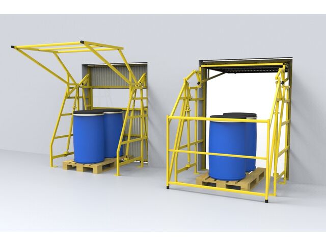 Swinging safety gate type P forming a door