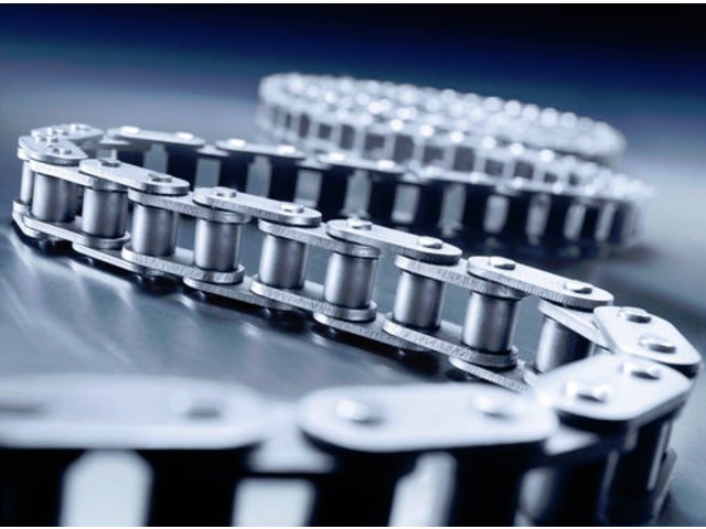 Roller chain with straight side plates