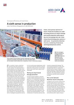 Increase efficiency of machines with inline measuring technology