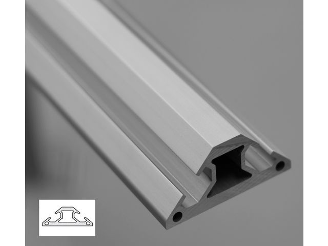 Triangular aluminium profile 30x30 – 8mm slot