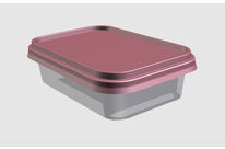 Rectangular sealable injected plastic box for gratin, deli, ready meal, frozen meal… 