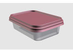 Rectangular sealable injected plastic box for gratin, deli, ready meal, frozen meal… 
