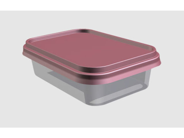 Rectangular sealable injected plastic box for gratin, deli, ready meal, frozen meal… 