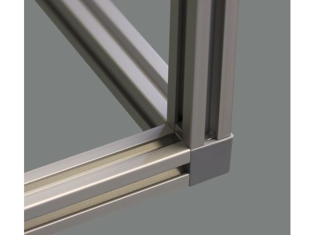 Assembly connector – three 10mm profiles – Grey