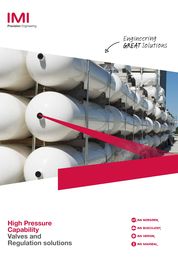 Catalogue HIGH PRESSURE INDUSTRAL SOLUTIONS
