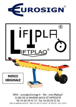 Operating instructions LIFTPLAQ