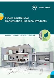 Catalogue 'Fibers and gels for construction chemical products' JRS RETTENMAIER Brochure 