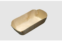 Rectangular thermoformed wooden tray for dairy product, salting, meat, pasta, gratin, ready meal, seafood…