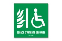 Secure waiting room evacuation sign