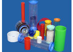 Plastic tube with plastic stopper , container