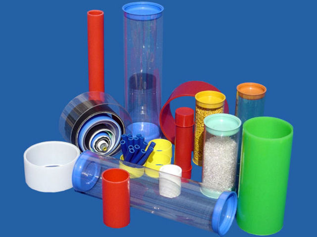 Plastic tube with plastic stopper , container