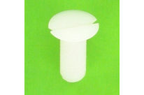 Visserie Nylon : Tête Fraisée Fendue TF Nylon Naturel PA6-6 Din 963