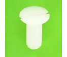 Visserie Nylon : Tête Fraisée Fendue TF Nylon Naturel PA6-6 Din 963