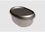 Oval injected plastic box with a tamper evident closure or ice cream, soft margarine, butter, salting, ready meal…