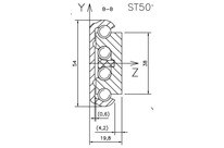 Rail linear Stainless ST50