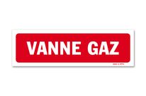 Gas valve warning sign