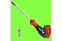 Wiha : WIHA Tournevis - Tournevis SoftFinish - Porte-Embout SoftFinish avec magasin de rangement Magnétique 1/4&amp;quot;