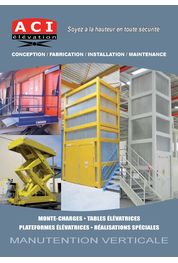 GENERAL DOCUMENTATION - ACI ELEVATION conceptor and manufacturer of elevator for goods and scissors lift table