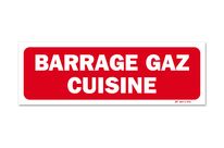 Kitchen gas lock warning sign