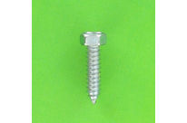 Sheet Metal Screws : Hex Head - Countersunk Head Sheet Metal Screw, White Zinc Steel, DIN 7976