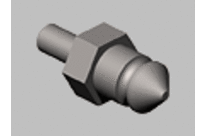 Bushed ejector rod (ref.411)