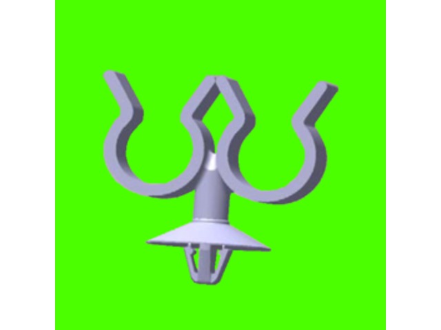 Araymond : Assemblages - ARAYMOND - Clip Plastique Pour cable ou Tube - Plastic Cable Clips - Support Pivotant 2 Tubes - Swivel Clips For 2 Tubes