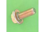 Hex Head Screws : Hex Head Lock Screws - Hex Head With Toothed Flange - Hex Head, Toothed Flange, Yellow Zinc 8.8 Steel, DIN 6923