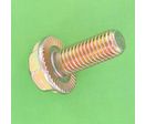 Hex Head Screws : Hex Head Lock Screws - Hex Head With Toothed Flange - Hex Head, Toothed Flange, Yellow Zinc 8.8 Steel, DIN 6923